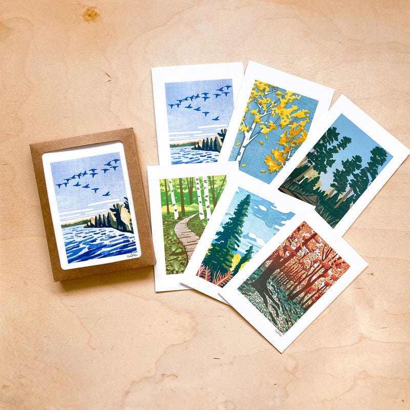 Nan Onkka Fall Themed Box Set Notecards available at American Swedish Institute.