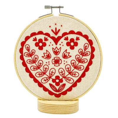 Nordic Heart Embroidery Kit available at American Swedish Institute.