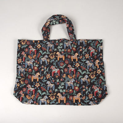 Leksand Dala Horse Jacquard Tote available at American Swedish Institute.