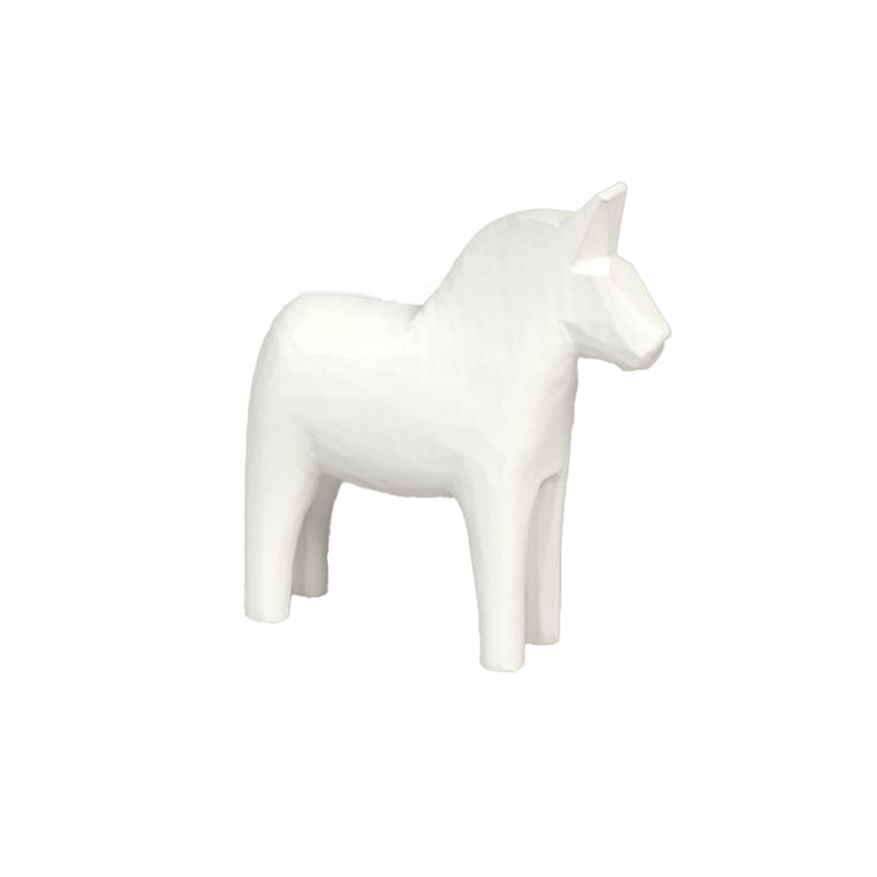 Solid White Dala Horse available at American Swedish Institute.