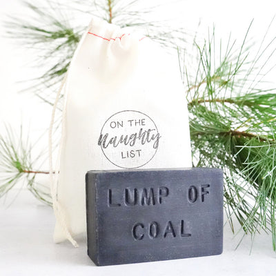 "Lump Coal" Charcoal Soap by the Little Flower Soap Company available at American Swedish Institute.