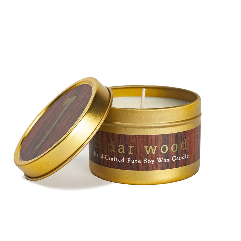 Cedar Wood Candle Tin available at American Swedish Institute.