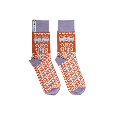 Fästfolk Estelle&Esbjörn Socks by Öjbro Vantfabrik available at American Swedish Institute.