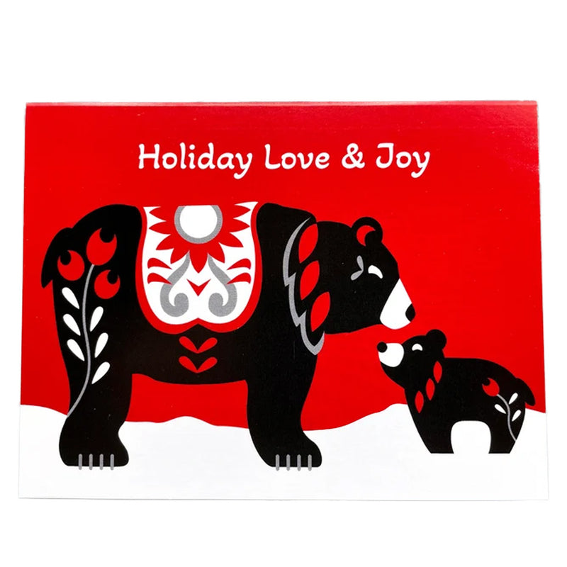 Bear Holiday Notecard by Cindy Lindgren available at American Swedish Institute.