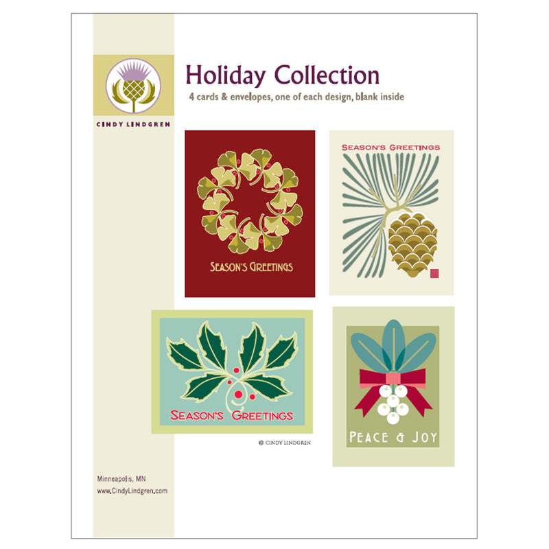 Holiday Foliage Notecard Set by Cindy Lindgren available at American Swedish Institute.