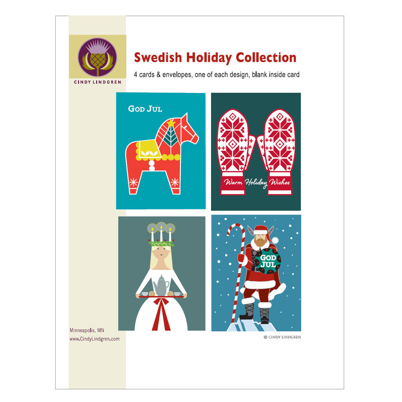 Swedish Holiday Collection Notecard Set by Cindy Lindgren available at American Swedish Institute.