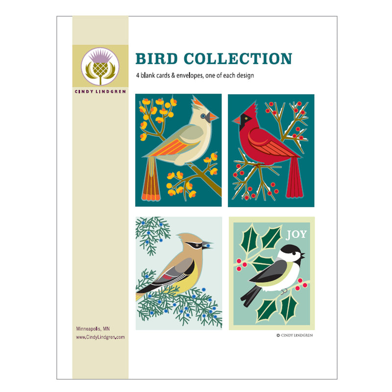 Holiday Birds Boxed Card Set by Cindy Lindgren available at American Swedish Institute.