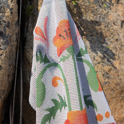 Vallmo (Poppy) Tea Towel by Ekelund available at American Swedish Institute.