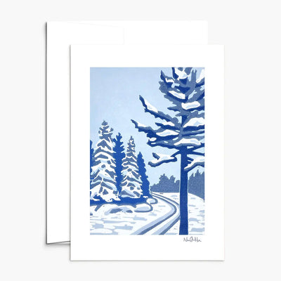 Nan Onkka Backcountry Winter Notecard available at American Swedish Institute.