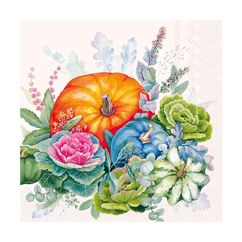 Colorful Pumpkin Lunch Napkins available at American Swedish Institute.