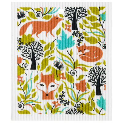 Foxes in Forest Dishcloth available at American Swedish Institute.