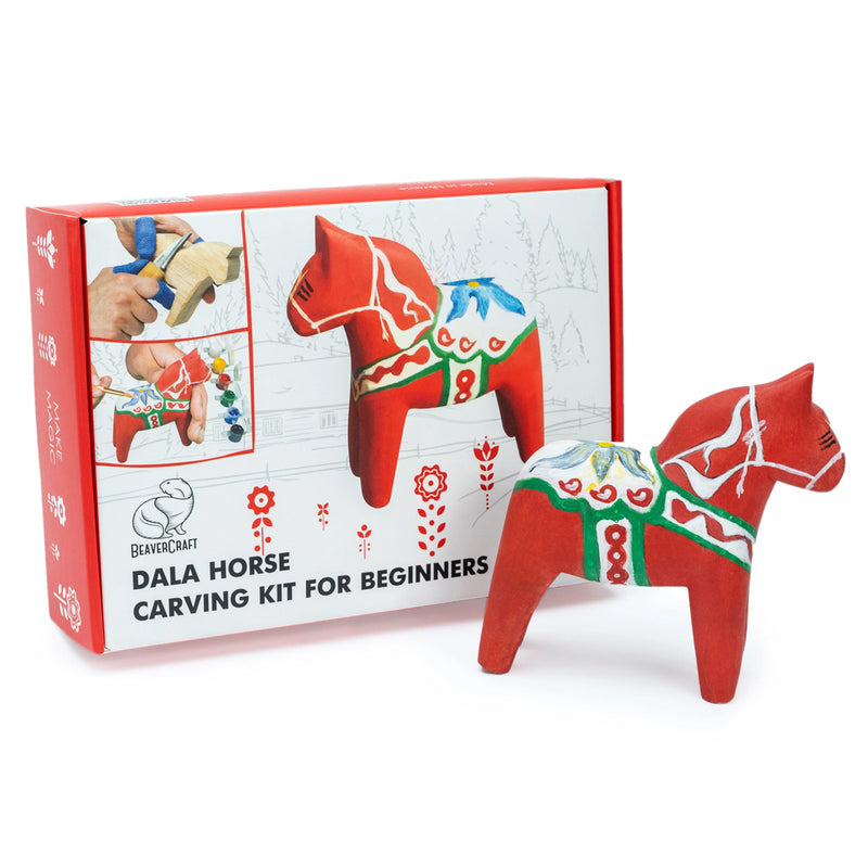 Dala Horse Carving Kit available at American Swedish Institute.