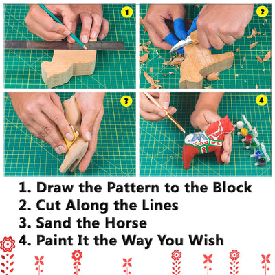 Dala Horse Carving Kit available at American Swedish Institute.