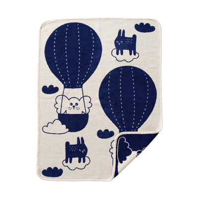 Klippan Balloon Navy Baby Blanket available at American Swedish Institute.