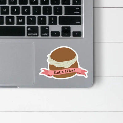 Let's Fika Sticker available at American Swedish Institute.