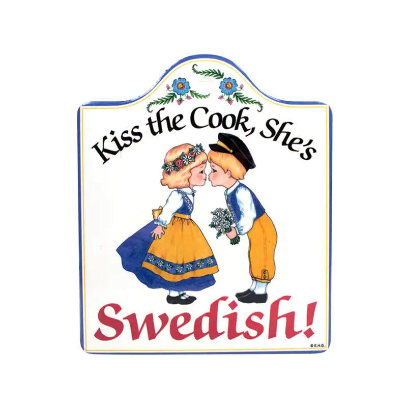 Kiss the Cook Swedish Decorative Cheeseboard available at American Swedish Institute.