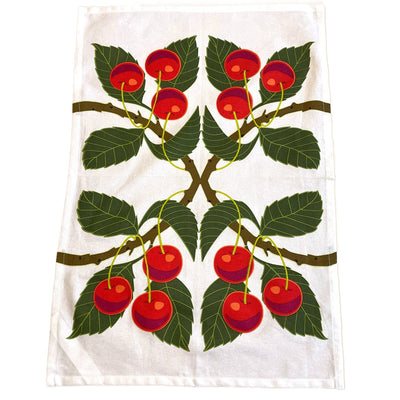 Cherry Trio Tea Towel by Cindy Lindgren available at American Swedish Institute.