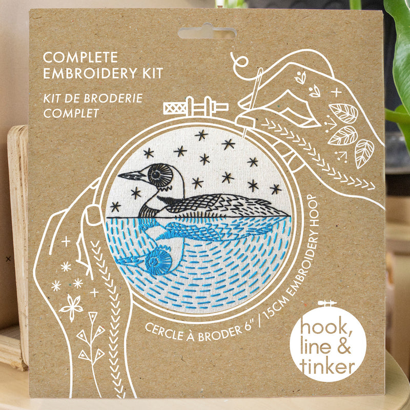 Loon Complete Embroidery Kit available at American Swedish Institute.