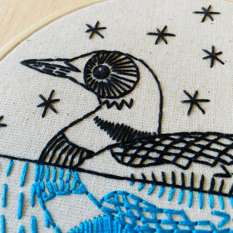 Loon Complete Embroidery Kit available at American Swedish Institute.