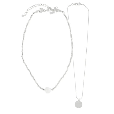 Audrey Custom Silver Plated Necklace Set - Dansk Copenhagen available at American Swedish Institute.