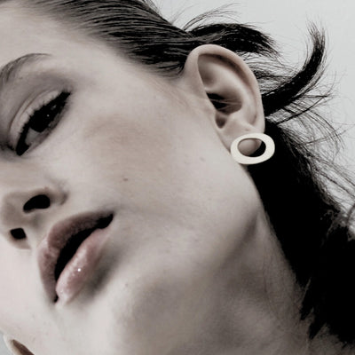 Alaya Organic Circle Earrings by Dansk Copenhagen available at American Swedish Institute.