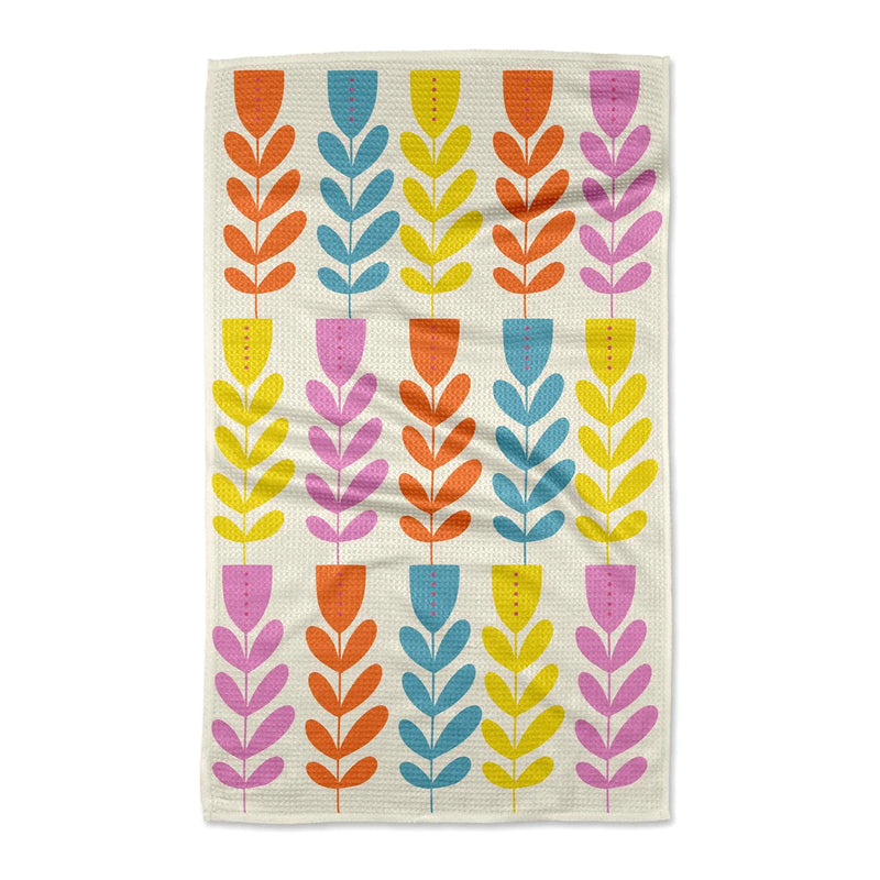 Folk Art Tulips Tea Towel available at American Swedish Institute.