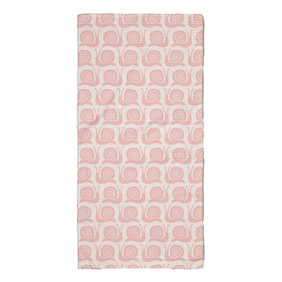 Pink Snail Party Tea Towel by Geometry available at American Swedish Institute.