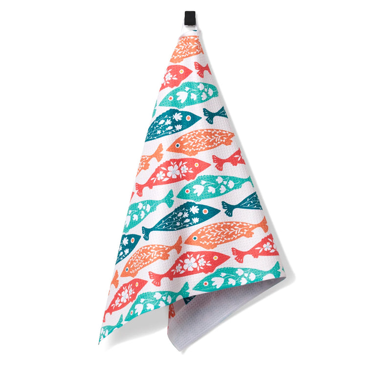 Swedish Fish Tea Towel by Kayla Ann for Geometry available at American Swedish Institute.