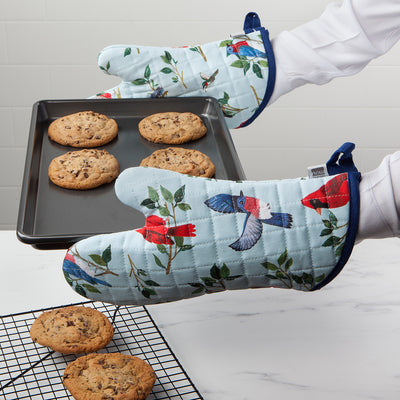 Birdsong Oven Mitt available at American Swedish Institute.