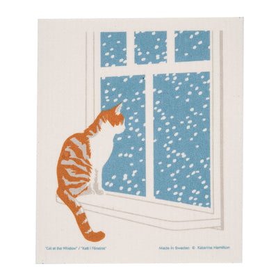 Cat at Window Dishcloth available at American Swedish Institute.