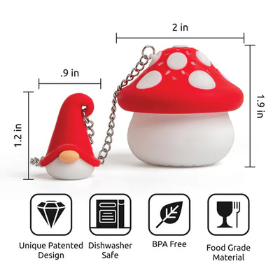 Gnome and Mushroom Tea Infuser available at American Swedish Institute.