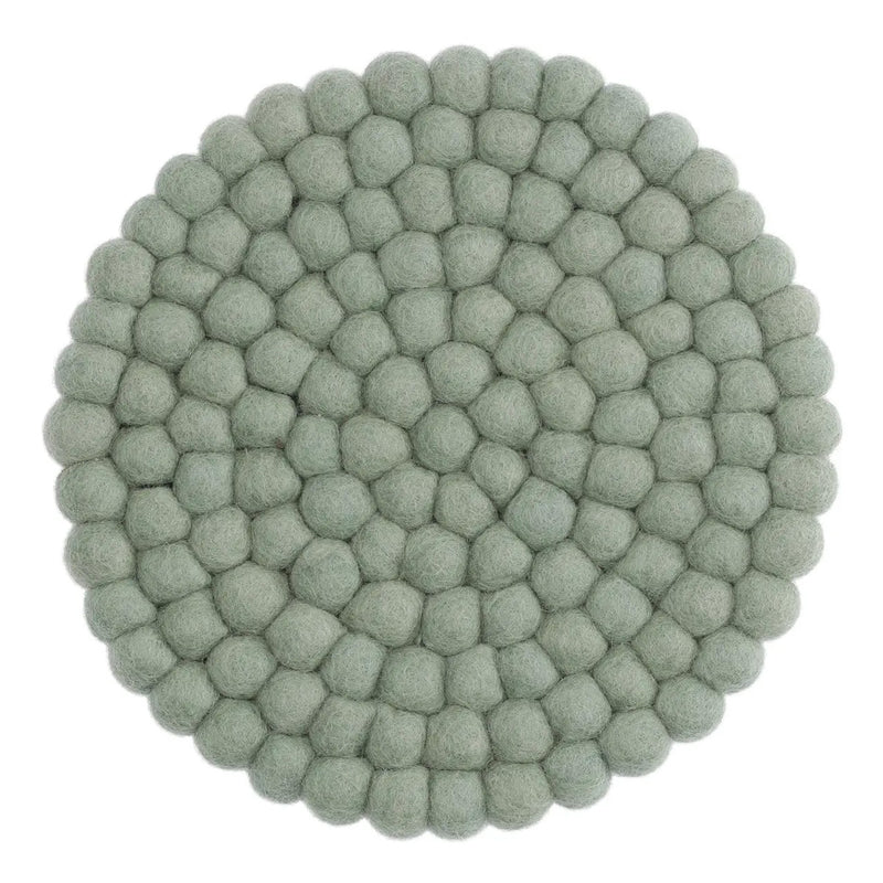 Gry & Sif Dusty Light Green Wool Trivet available at American Swedish Institute.