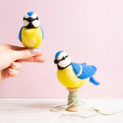 Blue Tit Birds Needle Felting Kit available at American Swedish Institute.