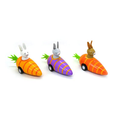 Pull Back Bunny in Carrot available at American Swedish Institute.