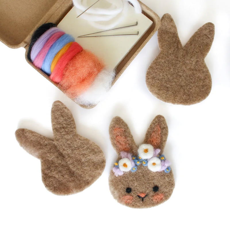 Mini Brown Bunny Felting Craft Kit available at American Swedish Institute.