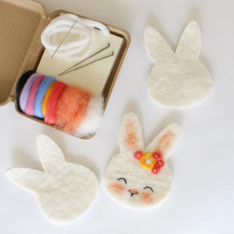 Mini White Bunny Felting Craft Kit available at American Swedish Institute.