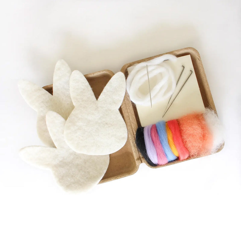 Mini White Bunny Felting Craft Kit available at American Swedish Institute.