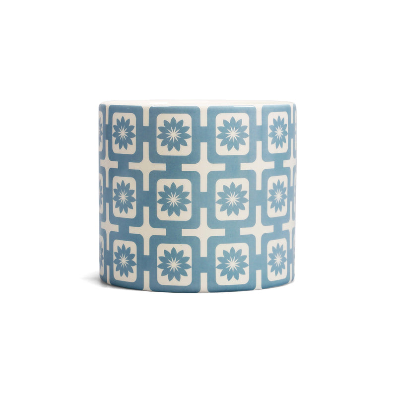 Geometric Blue Star Pot