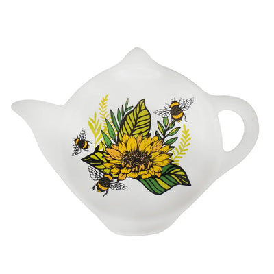Sunflower Honey Bee Tea Bag Holder/Spoon Rest available at American Swedish Institute.