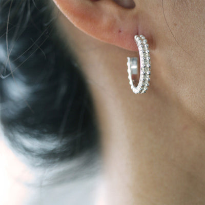 Stud Hoop Earrings - Sylvsmidja