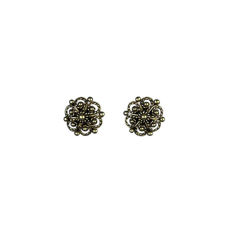 Sylvsmidja Telemark Antique Gold Plated Earrings available at American Swedish Institute.