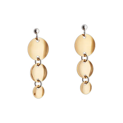 Sylvsmidja Gold Dangle Earrings available at American Swedish Institute.