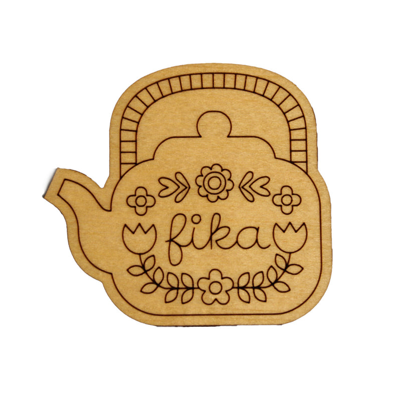 Fika Teapot Magnet available at American Swedish Institute.