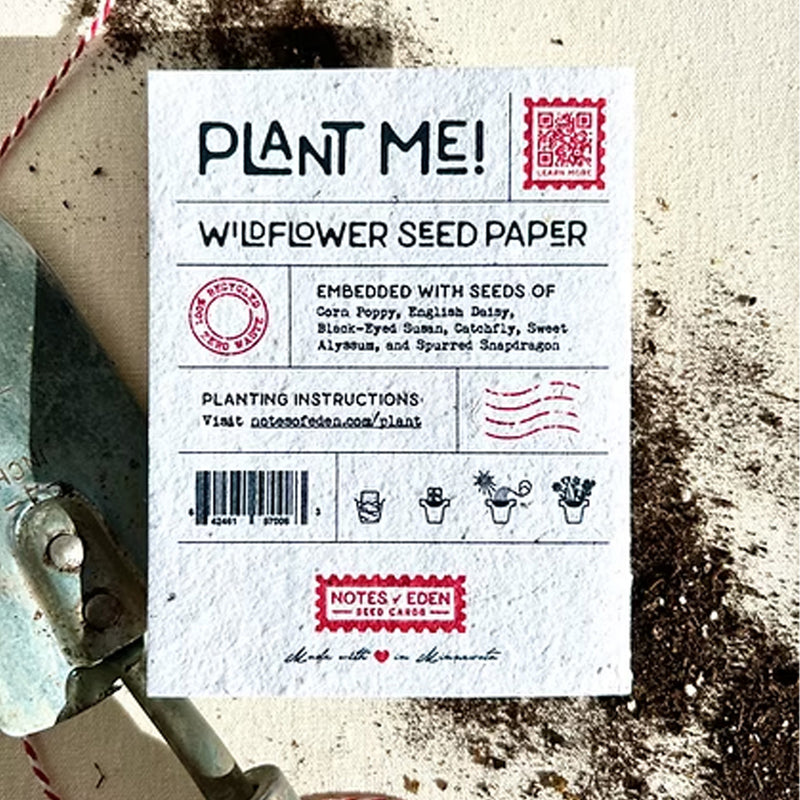 Thanks a Bunch Plantable Wildflower Notecard available at American Swedish Institute.