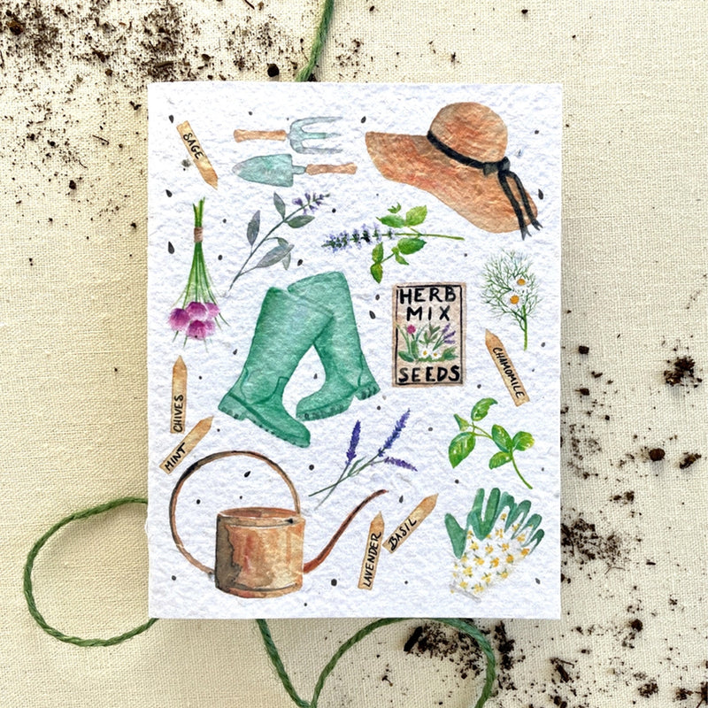 Gardening Greetings Plantable Notecard available at American Swedish Institute.