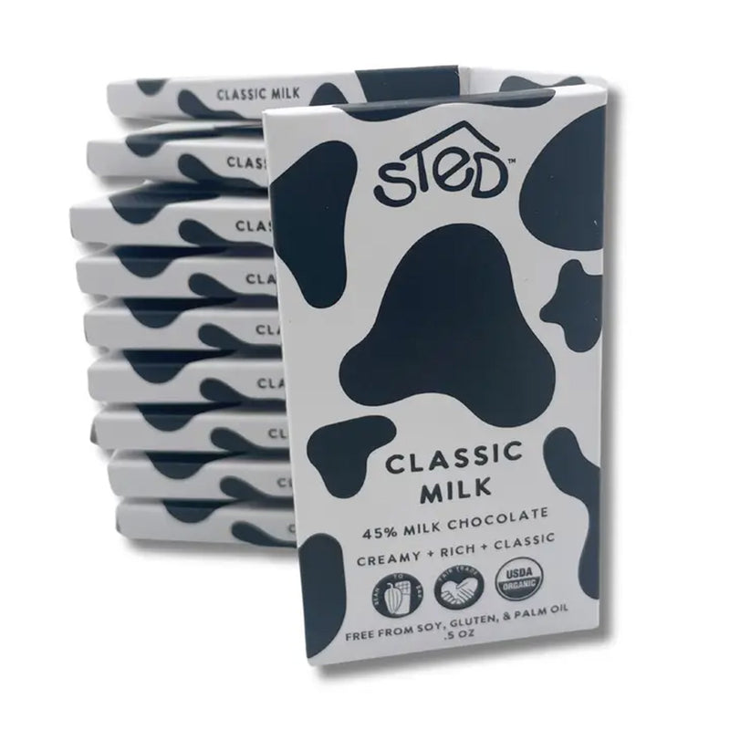 Sted Mini Classic Milk Chocolate Bar available at American Swedish Institute.