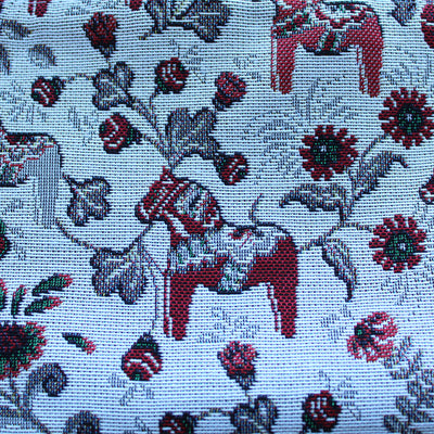 Grannas Jacquard Leksand Dala Horse Mini Tote Bag available at American Swedish Institute.