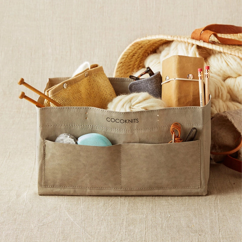Coco Knits Kraft Caddy available at American Swedish Institute.