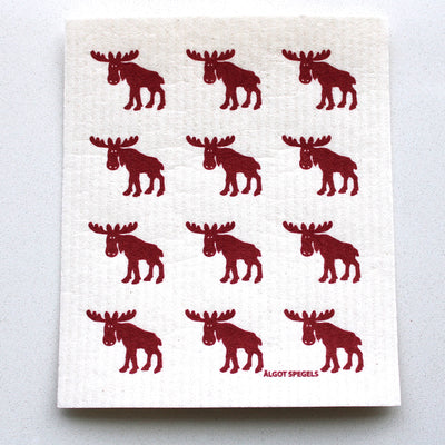 Red Moose (Älg) Dishcloth available at American Swedish Institute.