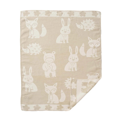 Klippan Smile Beige Baby Blanket designed by Bitte Stenström available at American Swedish Institute.